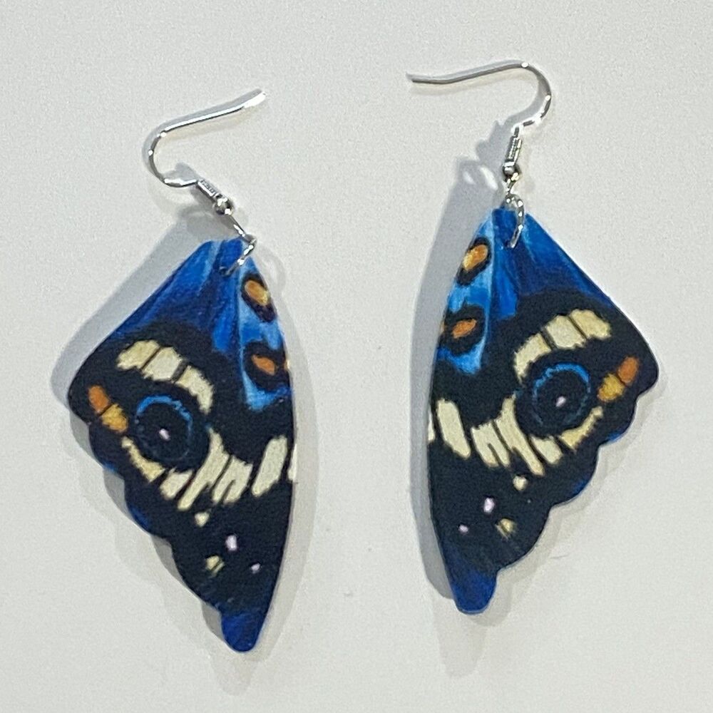 Women’s Colorful Butterfly Wing Shaped Light Weight Earrings Large Dangely Fairy